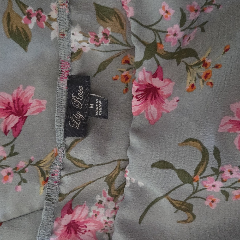 Lily Rose Pink & Green Floral Dress - Picture 3 of 5